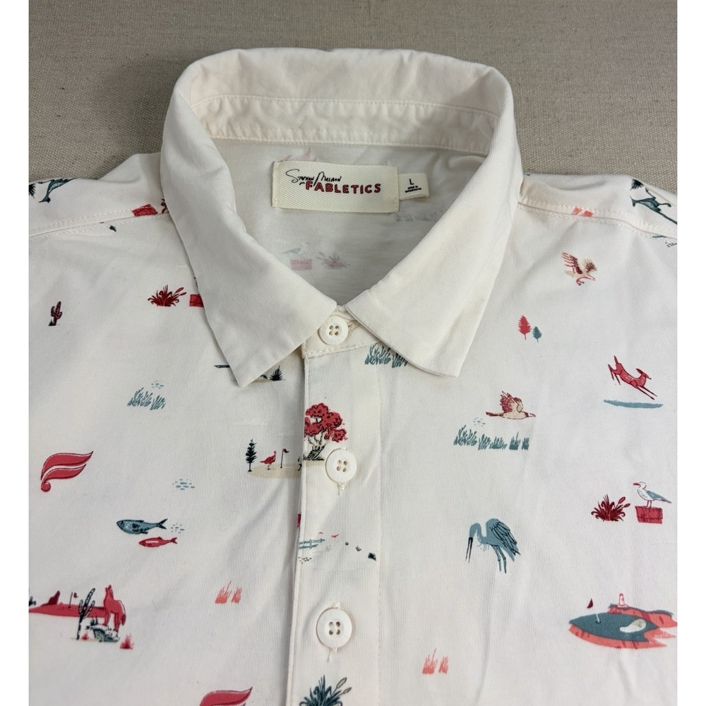 Malbon X Fabletics Polo Shirt Large Golf (e8)